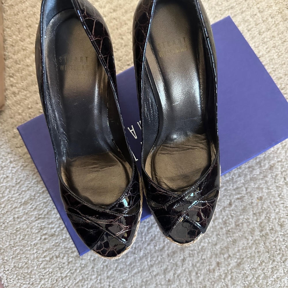 Stuart Weitzman Leather Espadrilles